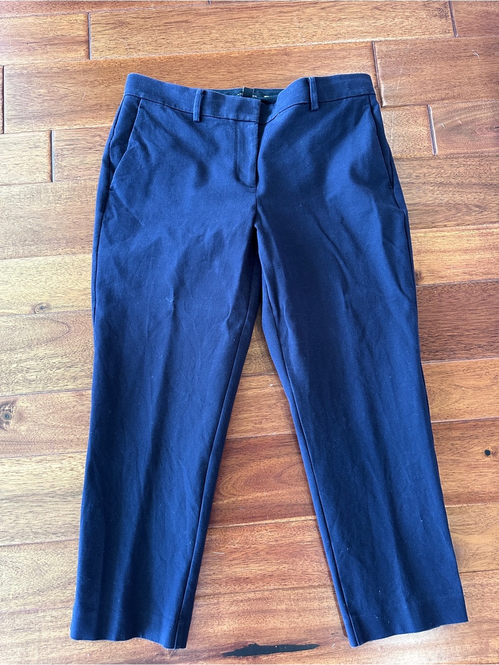 Ann Taylor Navy Eva Curvy Dress Ankle Pants - Petite 8